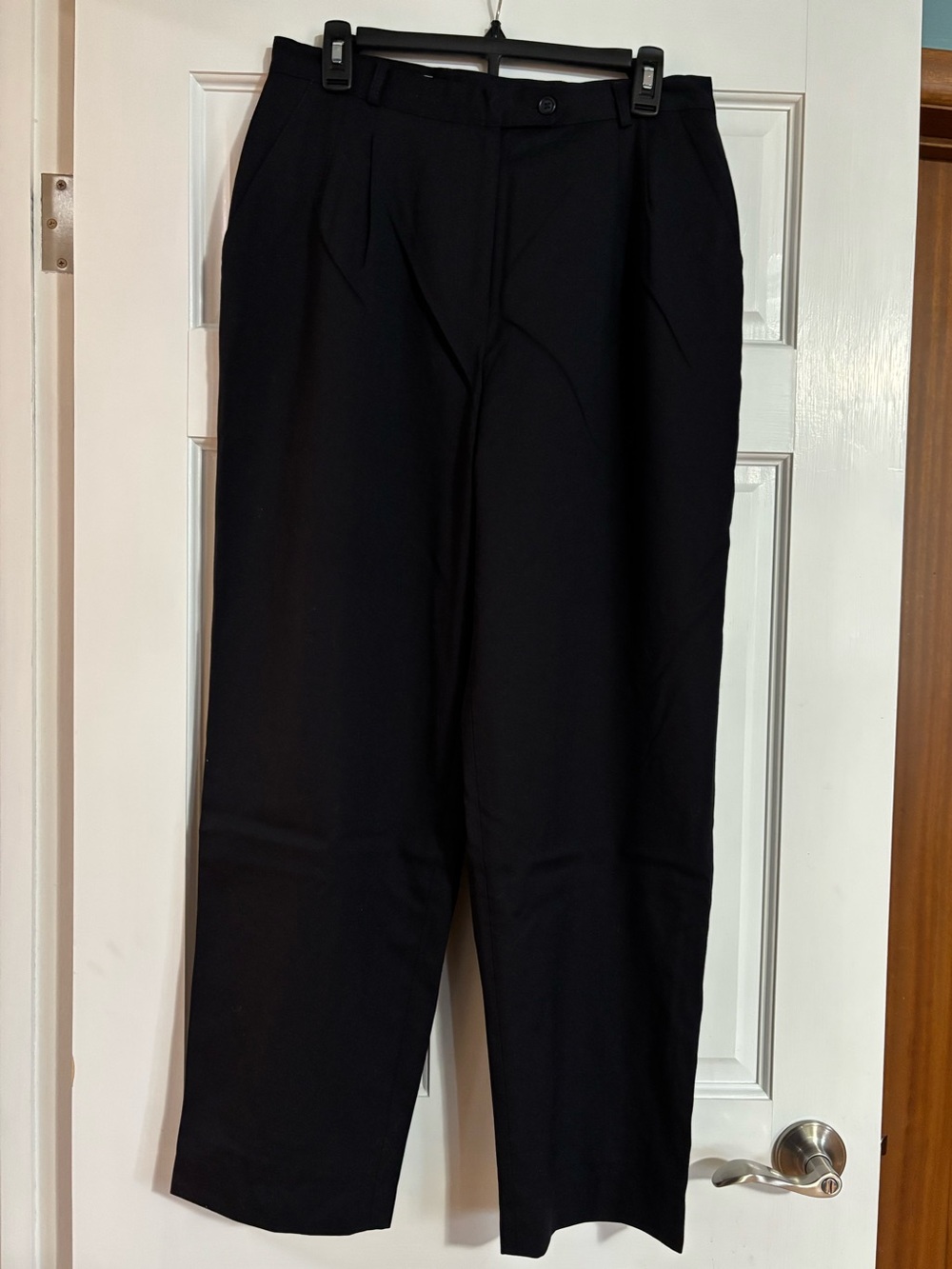 Vintage Navy High-Rise Pleated Trousers